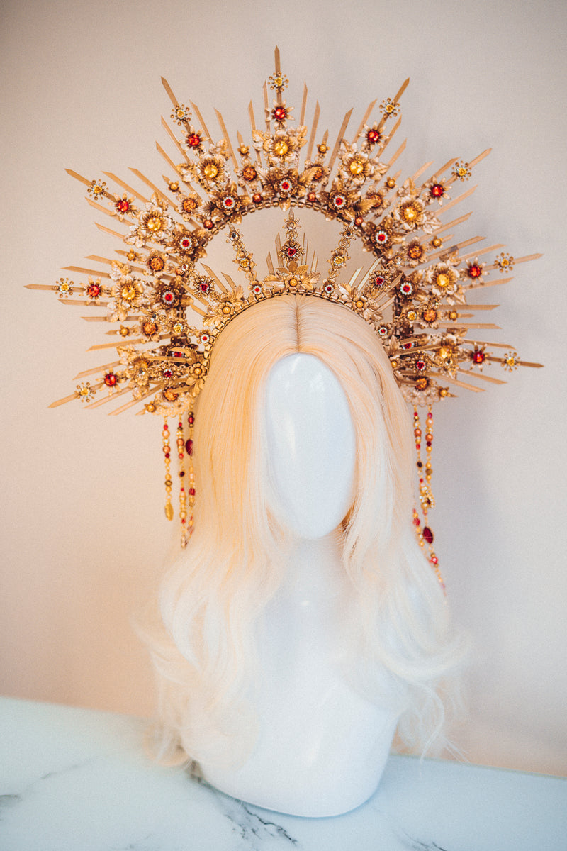 Queen Gold Halo Crown – CARBICKOVA CROWNS