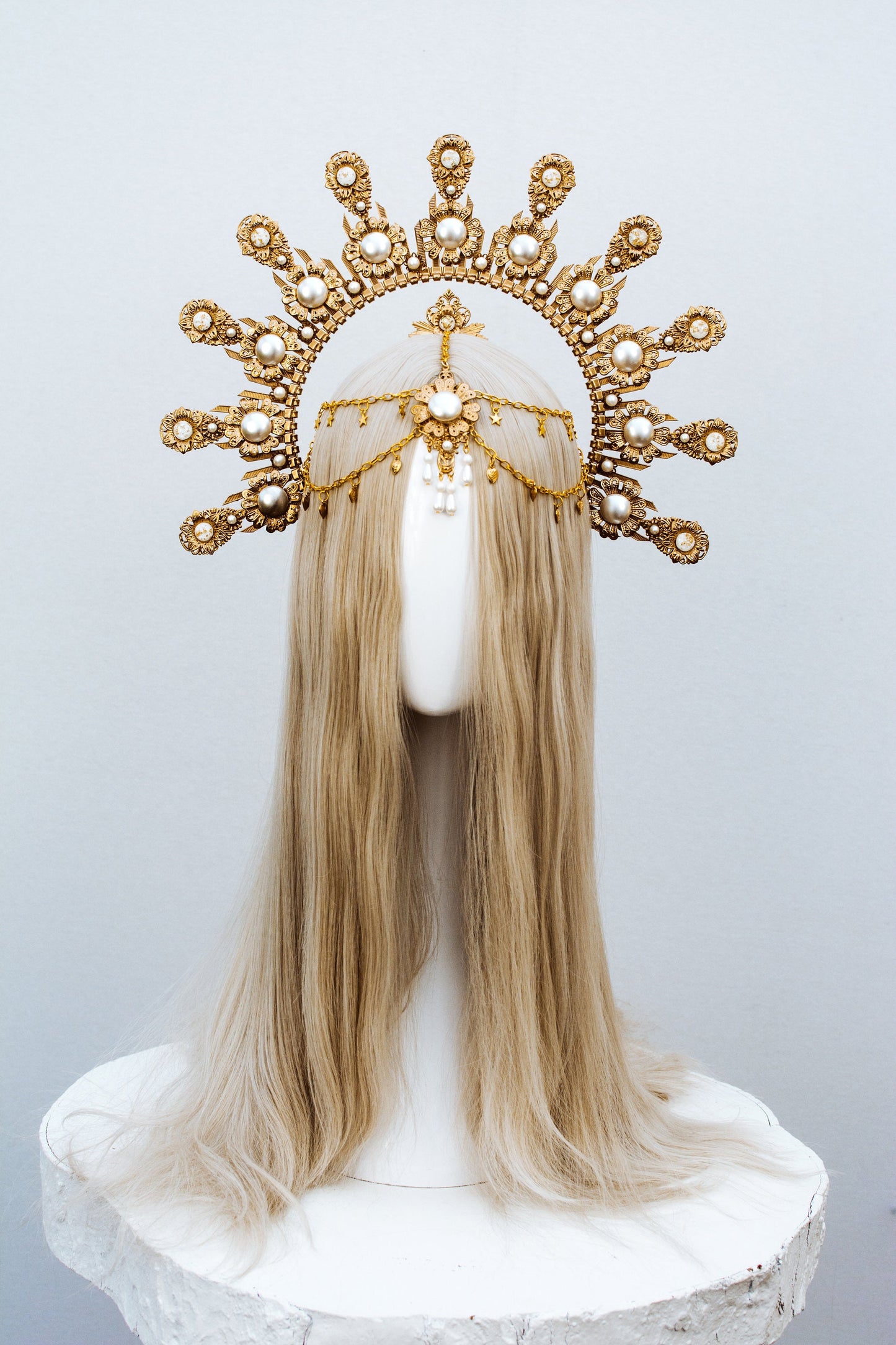 Gold Halo Crown, Halo Headpiece, Festival crown, Festival headpiece, Met Gala Crown, Wedding Crown, Halo crown, Boho Wedding, Halo Headband