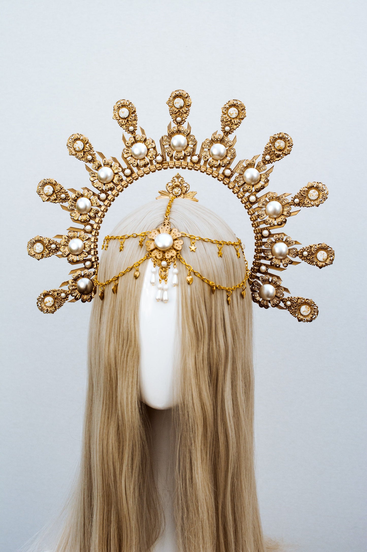 Gold Halo Crown, Halo Headpiece, Festival crown, Festival headpiece, Met Gala Crown, Wedding Crown, Halo crown, Boho Wedding, Halo Headband