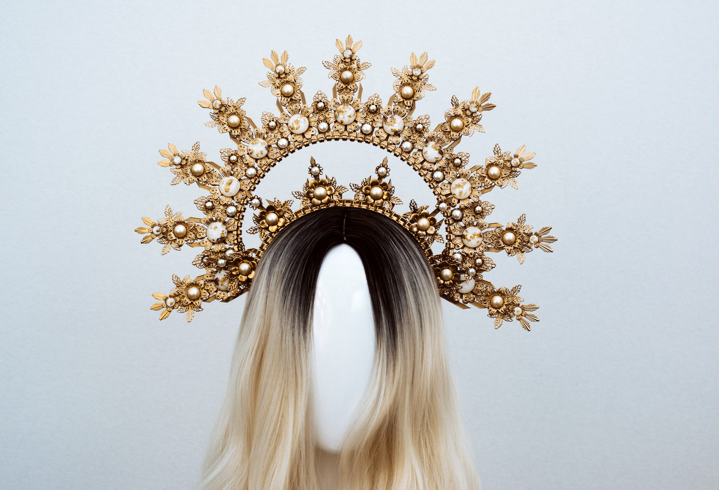 Gold Halo Crown, Halo Headpiece, Festival crown, Festival headpiece, Met Gala Crown, Wedding Crown, Halo crown, Boho Wedding, Halo Headband