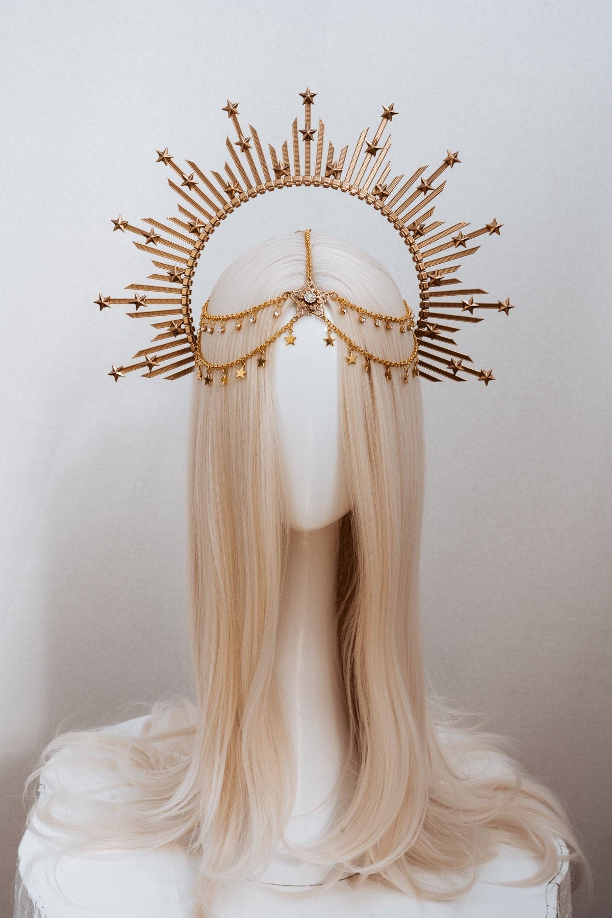 Moon child Halo Crown, Halo, Halo Crown, Halo Headpiece, Halo Headband, Halo Headlights, Crown, Gold Halo, Headpiece, Wedding Crown, Stars