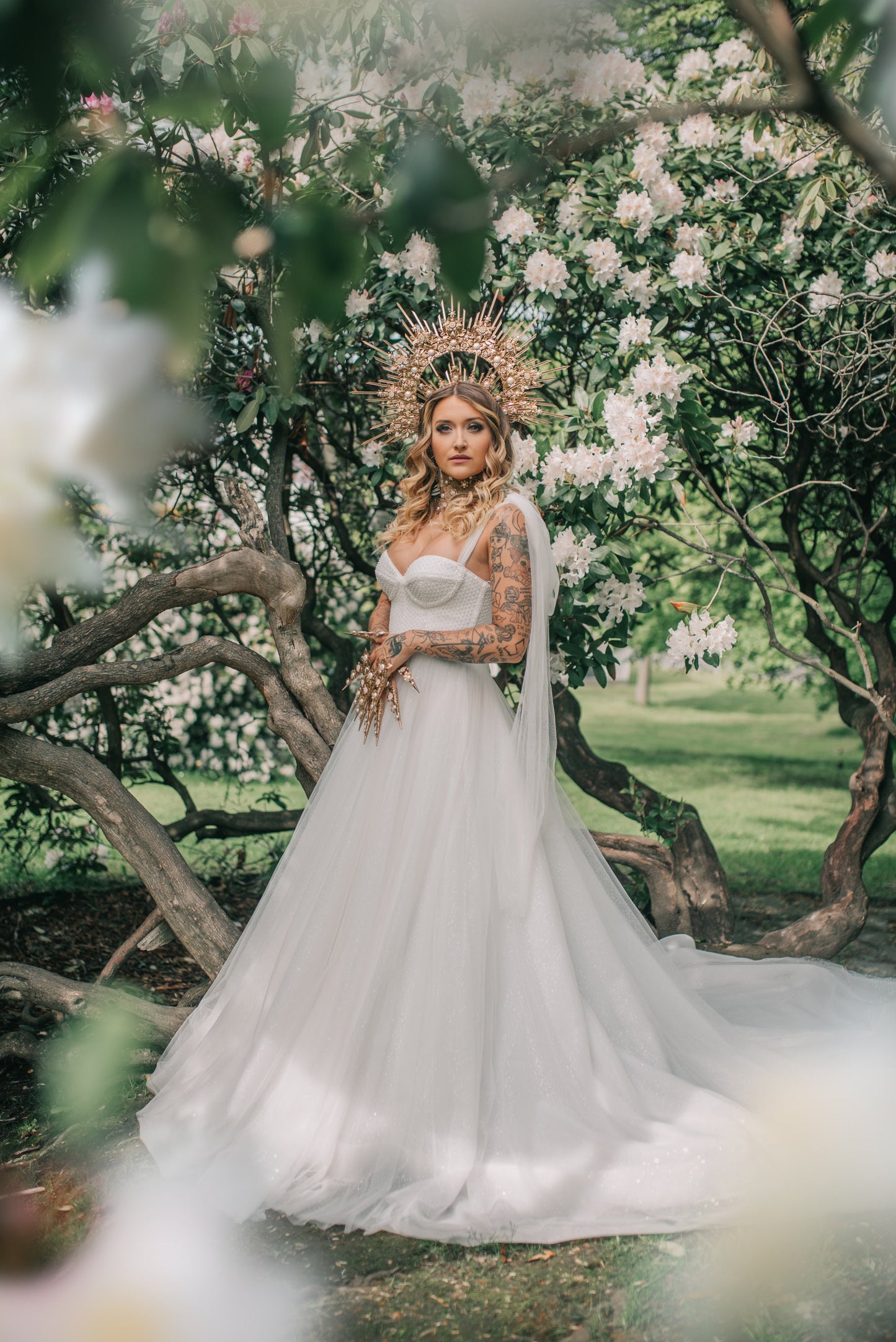 Wedding halo crown