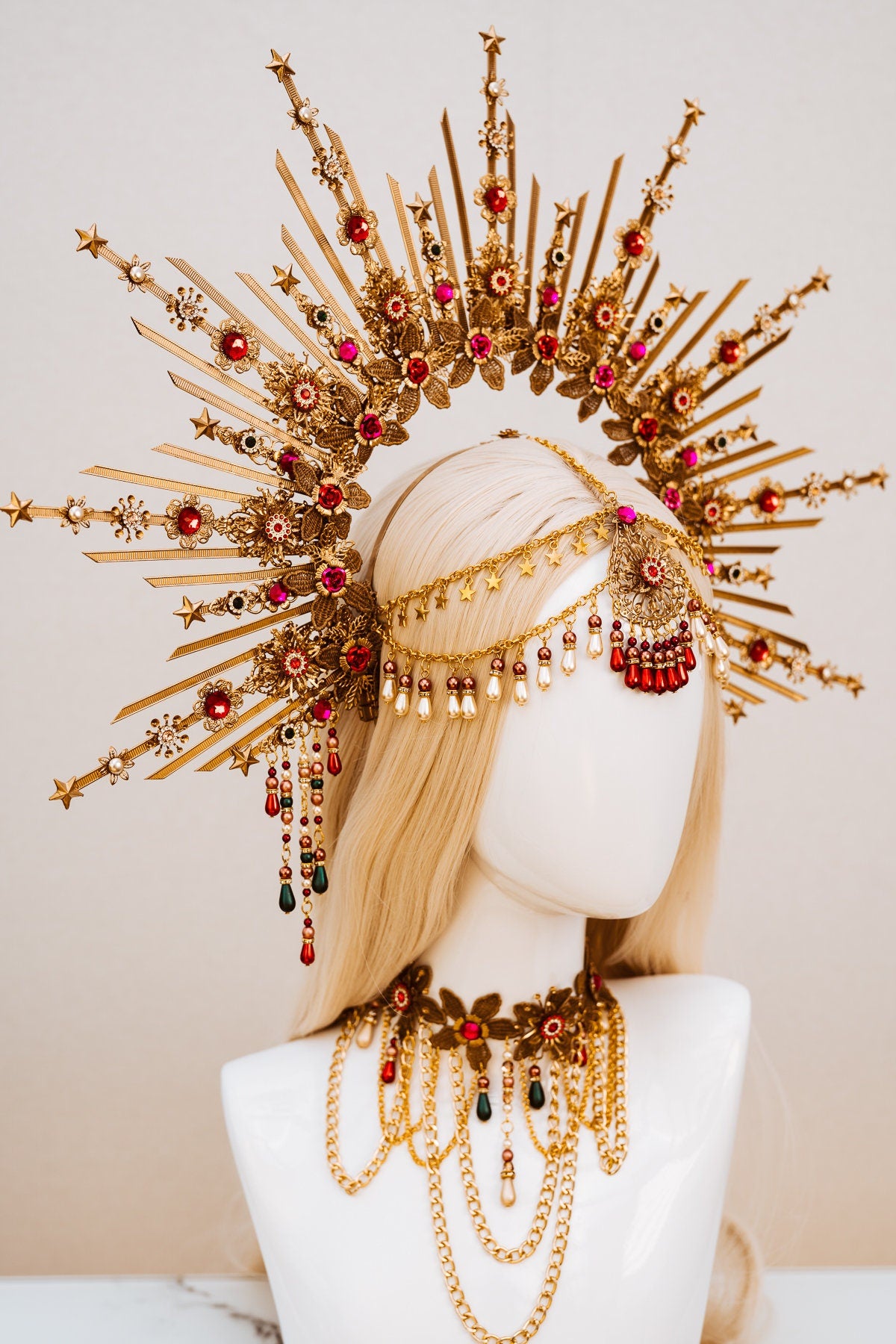 Boho bridal crown