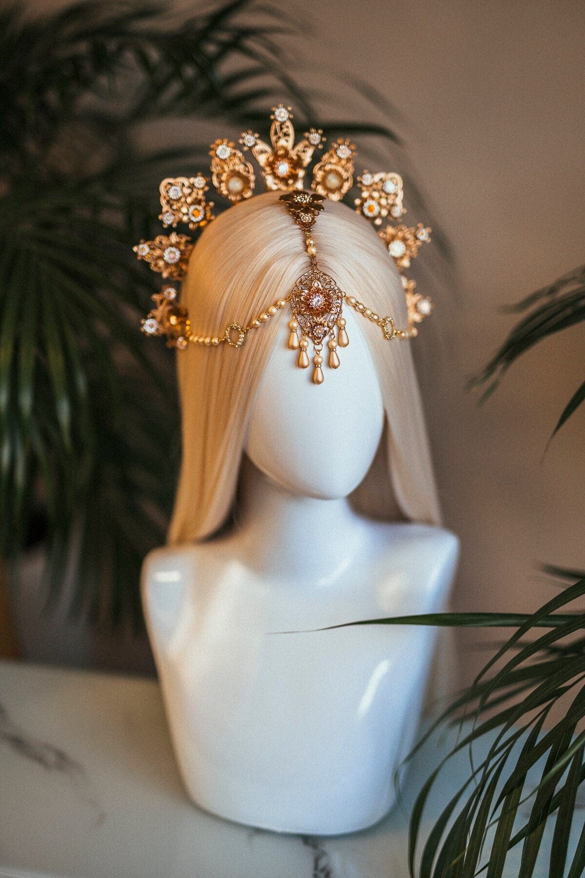 Sun crown, Moon child Halo, Halo, Halo Crown, Halo Headpiece, Halo Headband, Halo Headlights, Gold Halo, Headpiece, Wedding Crown,Boho Stars