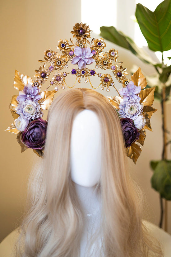 Flower Halo, Sun Jewellery, Moon child, Halo Headpiece, Halo Crown, Halo Headlights, Crown, Celestial, Headpiece, Pregnancy Photo, Goddess