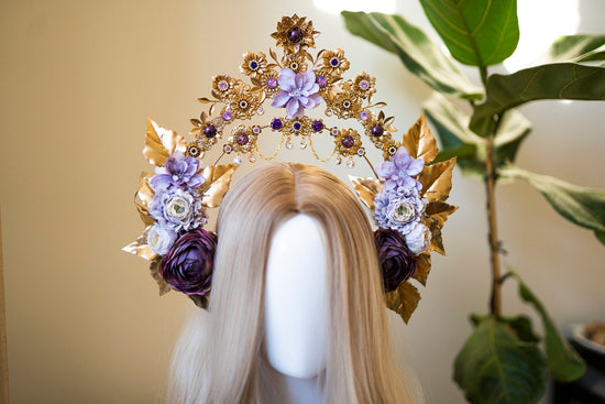 Flower Halo, Sun Jewellery, Moon child, Halo Headpiece, Halo Crown, Halo Headlights, Crown, Celestial, Headpiece, Pregnancy Photo, Goddess