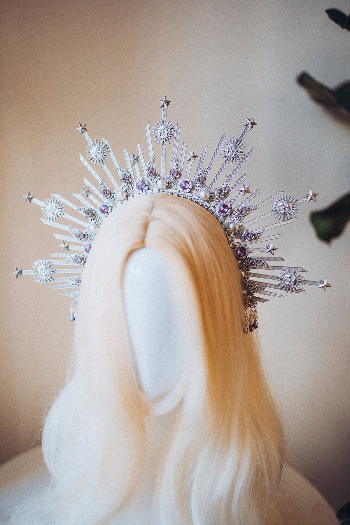 Halo Crown, Silver Halo Headband, Halo, Halo Headpiece, Crown, Headband, Headpiece, Boho Wedding, Wedding Halo crown, Silver tiara, Crown