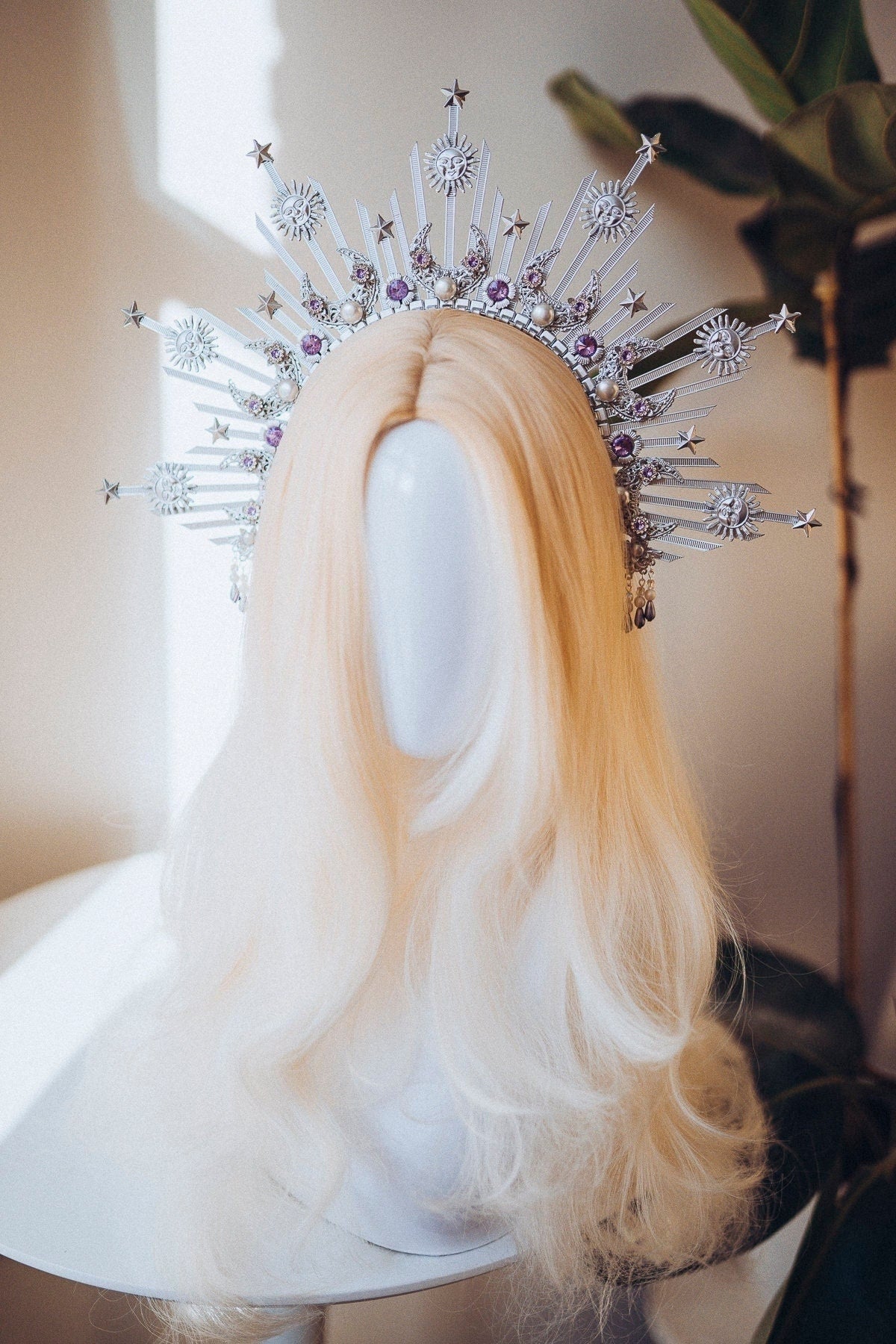 Halo Crown, Silver Halo Headband, Halo, Halo Headpiece, Crown, Headband, Headpiece, Boho Wedding, Wedding Halo crown, Silver tiara, Crown