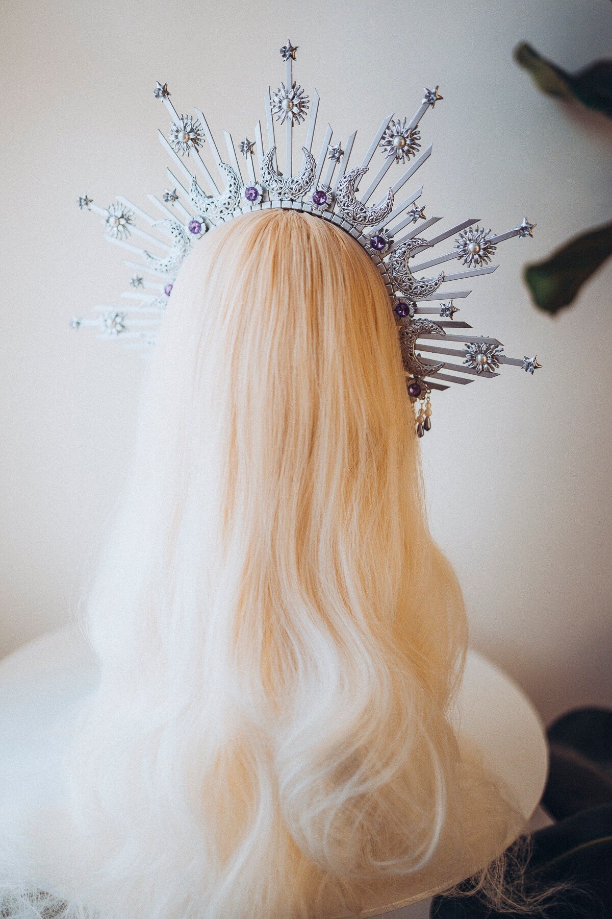 Halo Crown, Silver Halo Headband, Halo, Halo Headpiece, Crown, Headband, Headpiece, Boho Wedding, Wedding Halo crown, Silver tiara, Crown