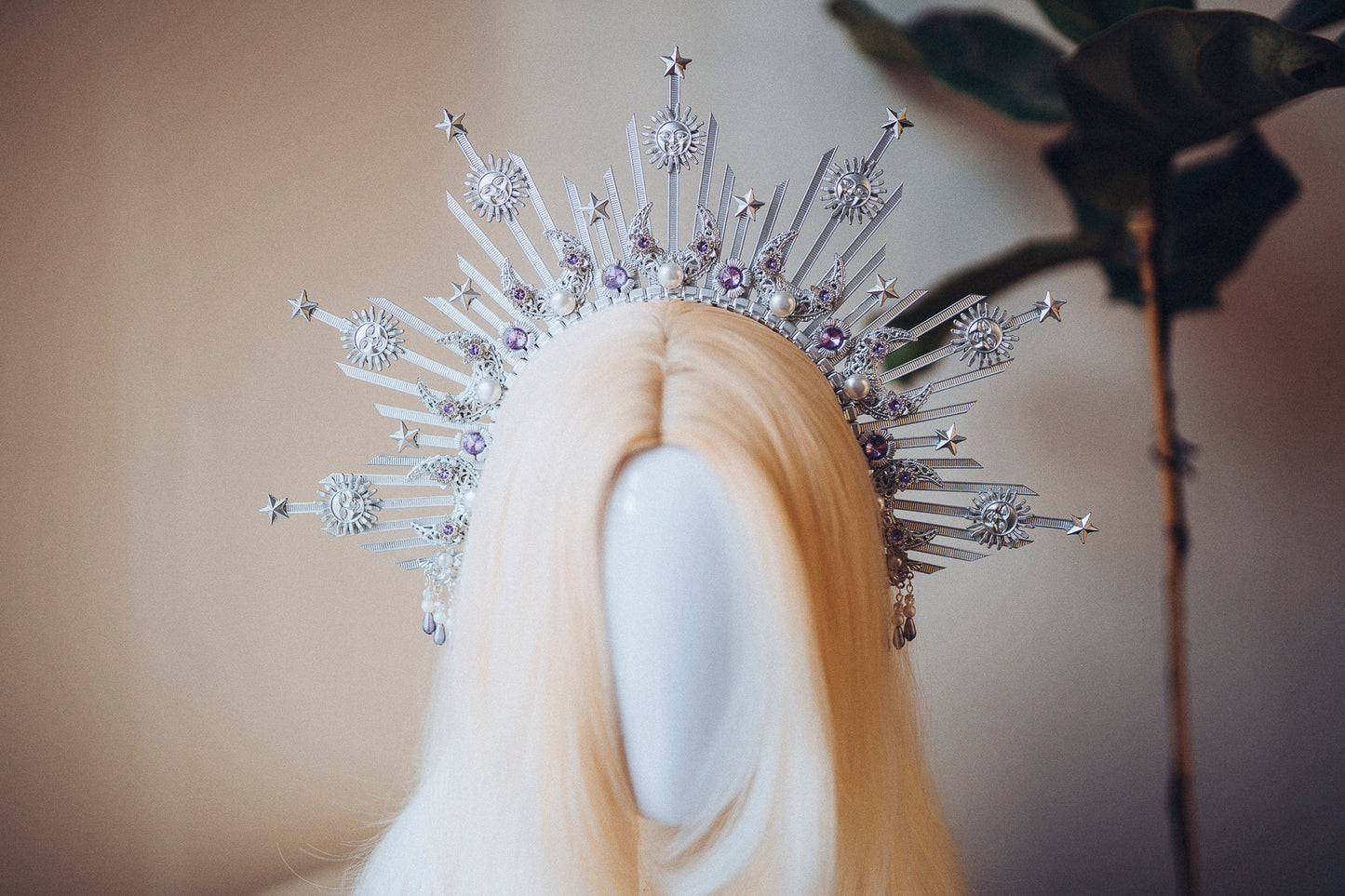 Halo Crown, Silver Halo Headband, Halo, Halo Headpiece, Crown, Headband, Headpiece, Boho Wedding, Wedding Halo crown, Silver tiara, Crown