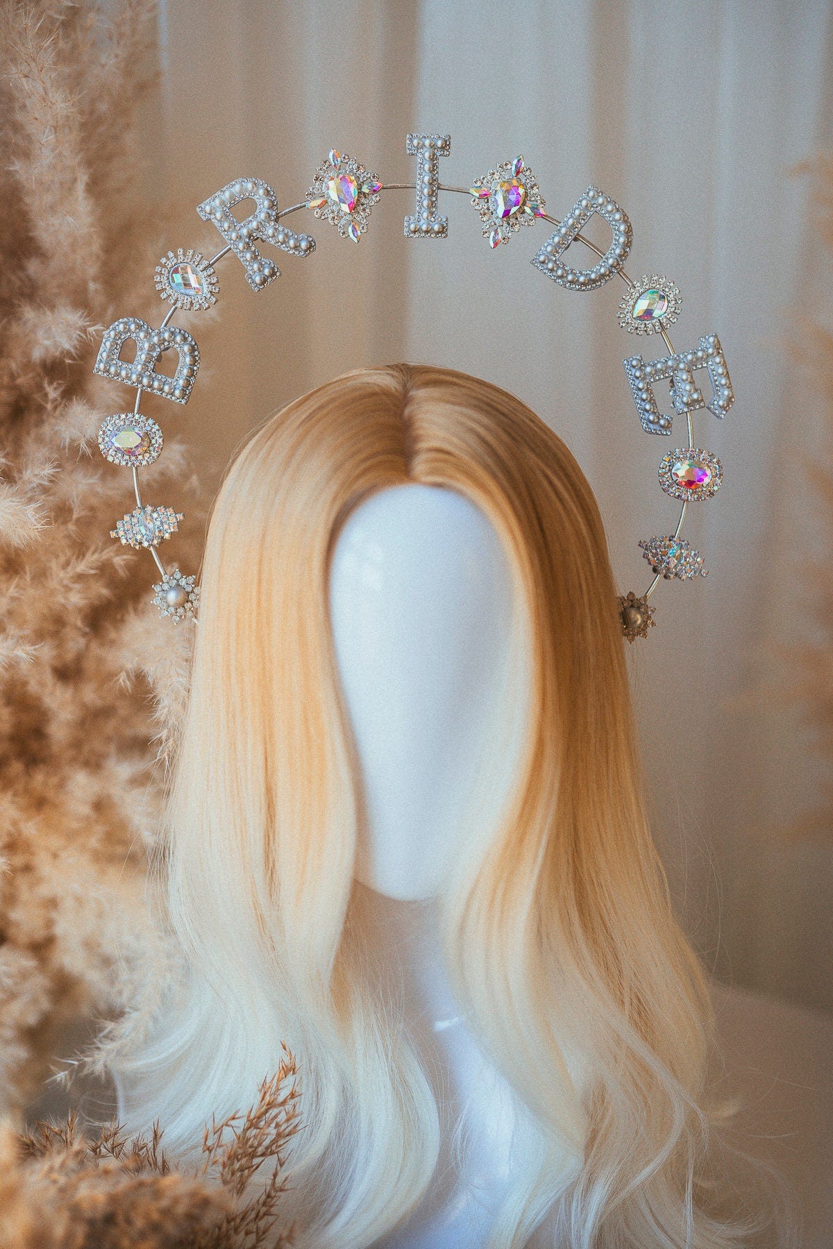 Bride Halo Crown, Bride to be, Halo Headband, Halo Headlights, Bachelorette , Silver Halo, Headpiece, Bachelor, Headband, Festival bride