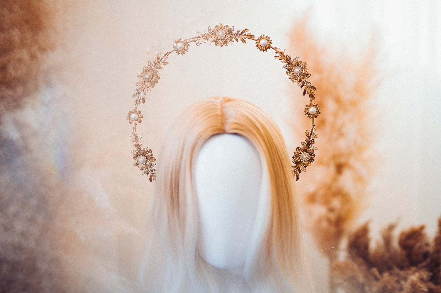 Moon Child Halo, Halo Crown, Halo Headpiece, Halo Headband, Halo Headlights, Crown, Gold Halo, Headpiece, Wedding Crown, Headband, Tiara