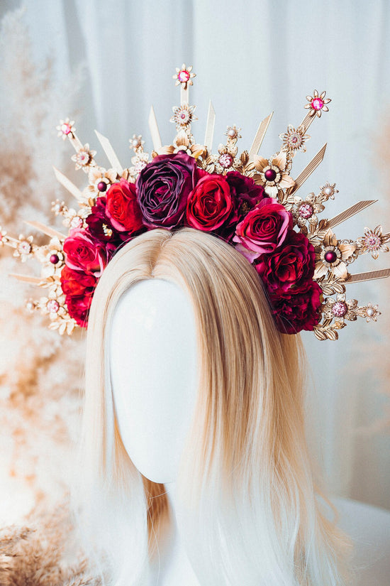 Flower Halo, Sun Jewellery, Moon child, Halo Headpiece, Halo Crown, Halo Headlights, Crown, Celestial, Headpiece, Pregnancy Photo, Goddess