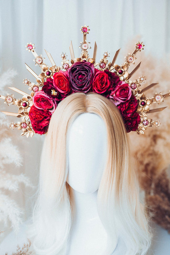 Flower Halo, Sun Jewellery, Moon child, Halo Headpiece, Halo Crown, Halo Headlights, Crown, Celestial, Headpiece, Pregnancy Photo, Goddess