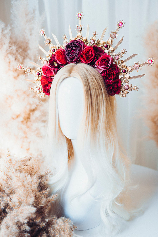 Flower Halo, Sun Jewellery, Moon child, Halo Headpiece, Halo Crown, Halo Headlights, Crown, Celestial, Headpiece, Pregnancy Photo, Goddess