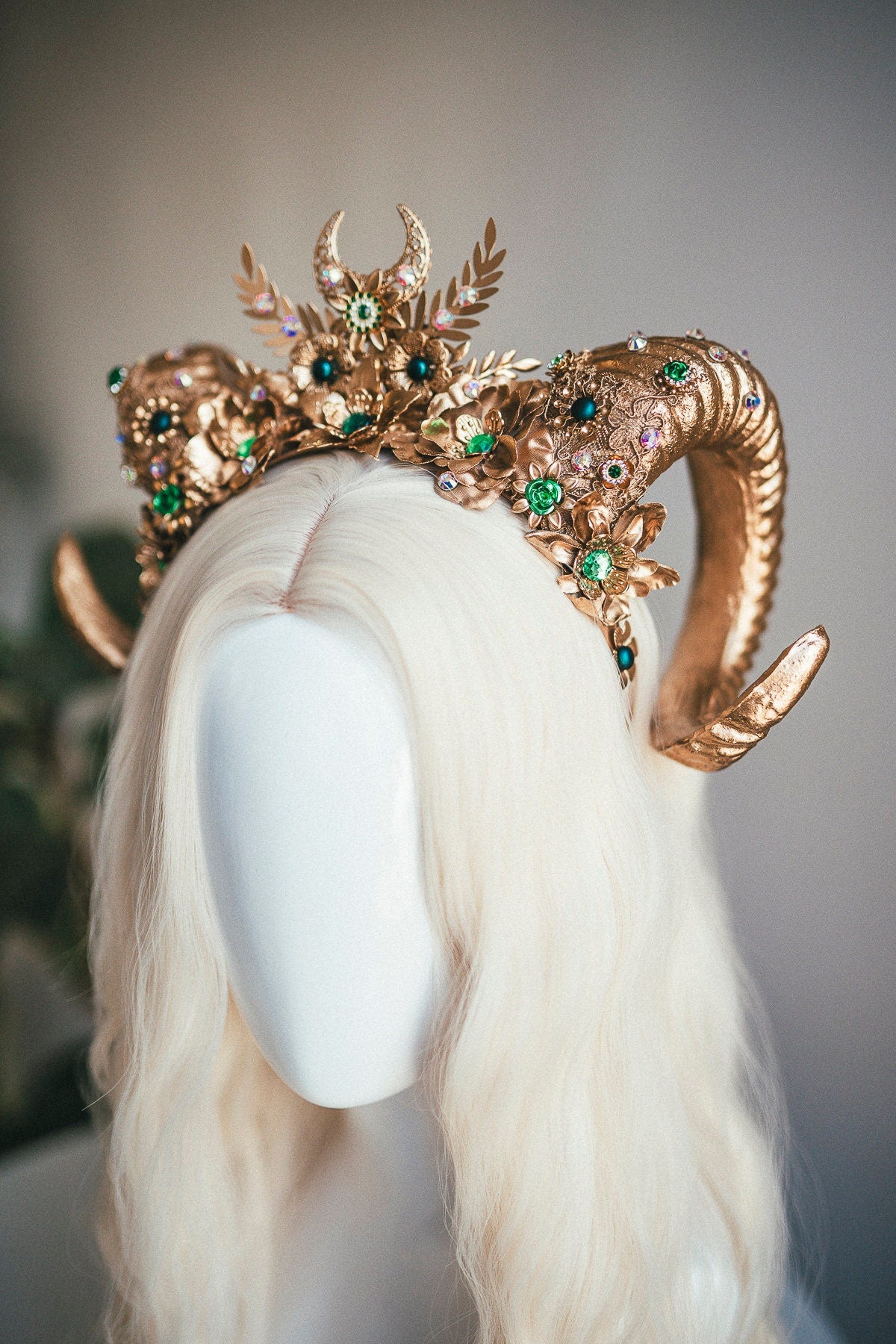 Aries Crown Zodiac Signs Celestial Headband Festival Fashion Gold Horns Headpiece Gold Tiara Birthday Party Headband Burning Man Halloween