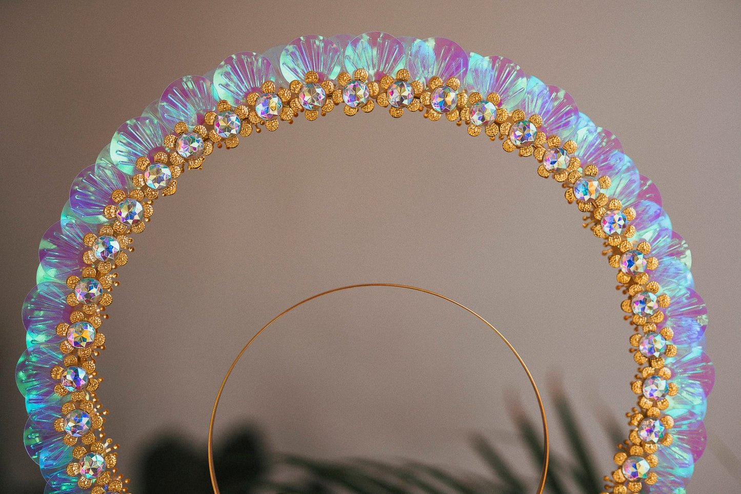 Glitter Halo Crown, Halo Crown, Halo Headpiece, Halo Headband, Halo Headlights, Holographic, Mermaid, Headpiece, Festival Crown, Headband