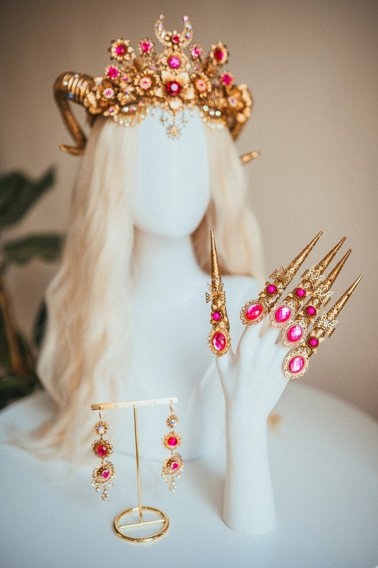 Gold Finger Claw 1 piece, Gold Bracelet, Nails Jewellery, Halloween, Sugar skull, Photo props, Jewellery, Zodiac, Ring