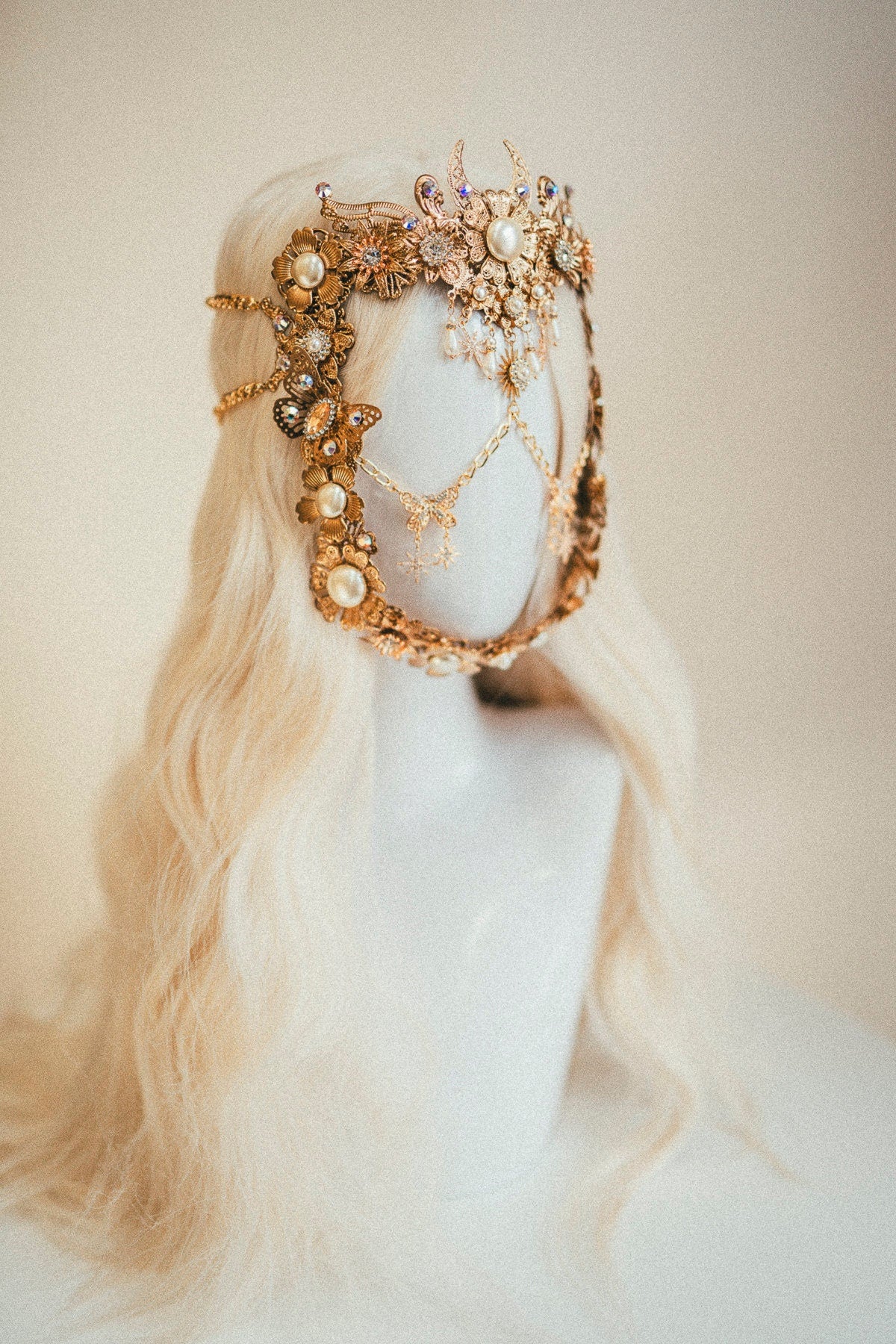 Glamour Face Mask, Photo Props,  Burning man, Festival, Festival Fashion accessories, Costume Party, Halloween, Festival Crown, Rave outfit