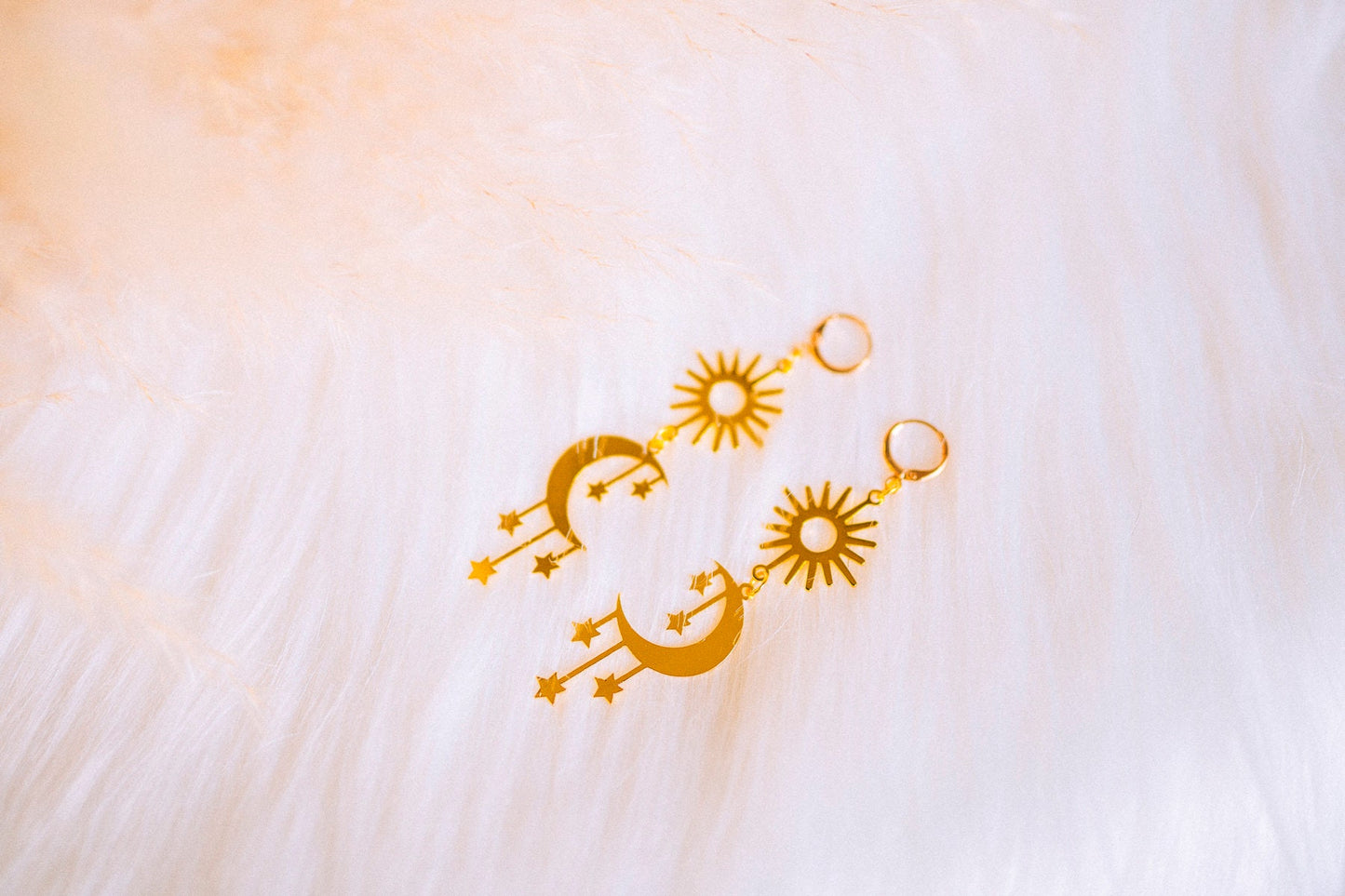 Celestial Earrings, Festival Earrings, Gold Sun Earrings, Celestial Sun Earrings,Moon Earrings, Sun Earrings, Celestial Jewellery,Boho style