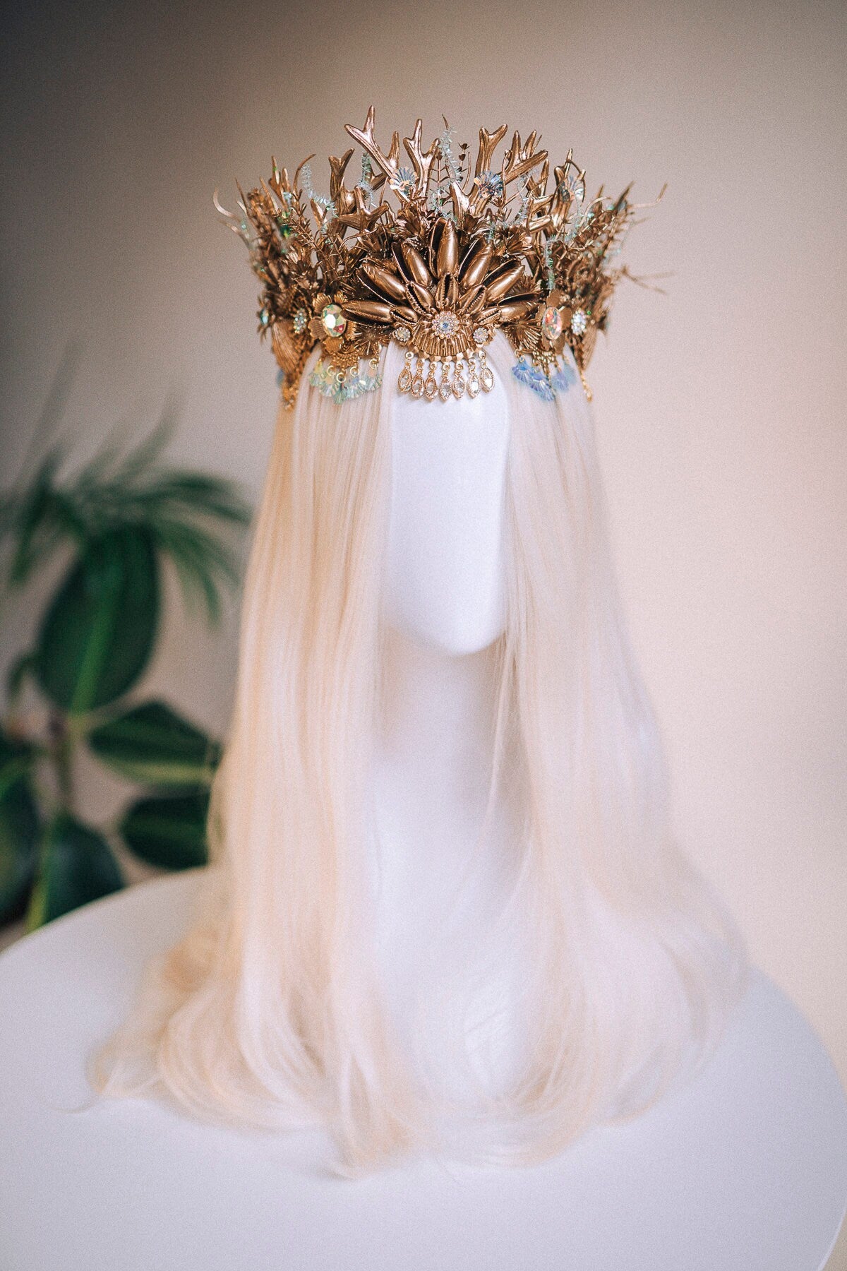 Mermaid Crown Shell Crown Halloween Costume Halo Headpiece Crown Ariel Mermaid Seaside Wedding Crown Mermaid Costume