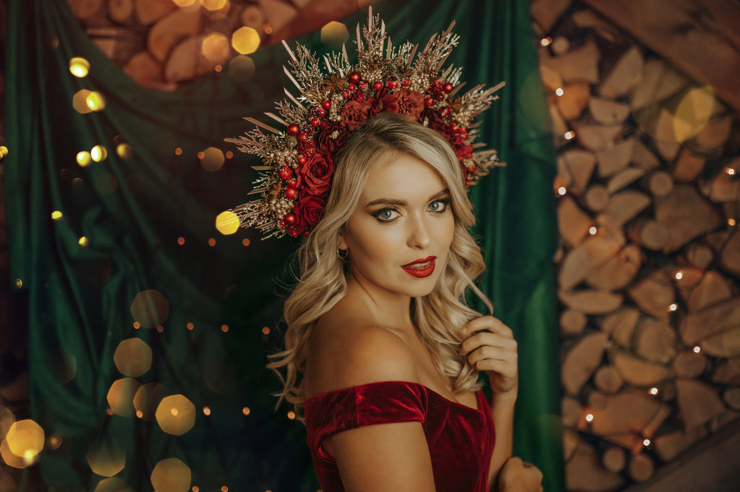 Christmas Halo Headband Xmas Christmas Flower Crown Halo Merry Christmas Crown Christmas Halo Merry Christmas Headband