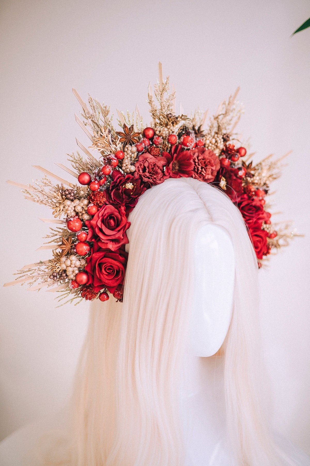 Christmas Halo Headband Xmas Christmas Flower Crown Halo Merry Christmas Crown Christmas Halo Merry Christmas Headband