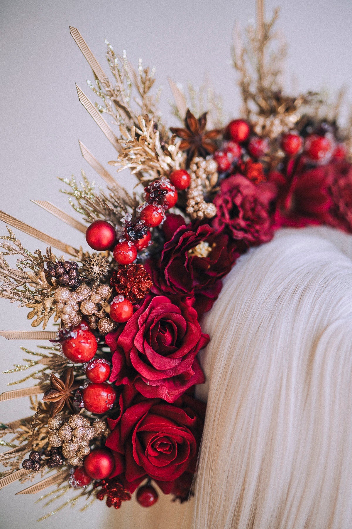 Christmas Halo Headband Xmas Christmas Flower Crown Halo Merry Christmas Crown Christmas Halo Merry Christmas Headband