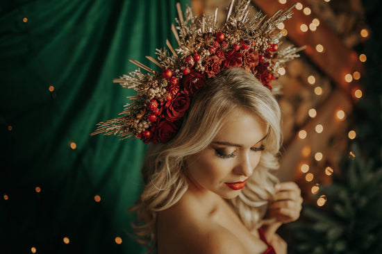 Christmas Halo Headband Xmas Christmas Flower Crown Halo Merry Christmas Crown Christmas Halo Merry Christmas Headband