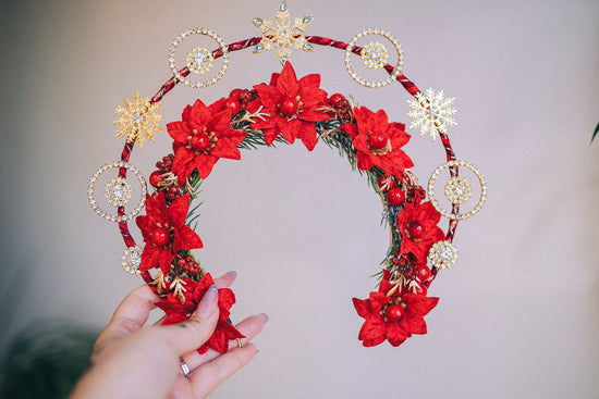 Christmas Headband Halo Headlights Halo Merry Christmas Christmas Party Crown Headband Tiara Happy Holidays Holidays Headband