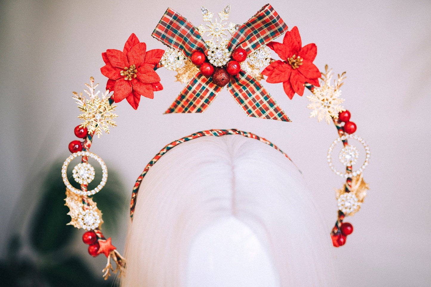 SALE Christmas Headband Halo Headlights Halo Merry Christmas Christmas Party Crown Headband Tiara Happy Holidays Holidays Headband