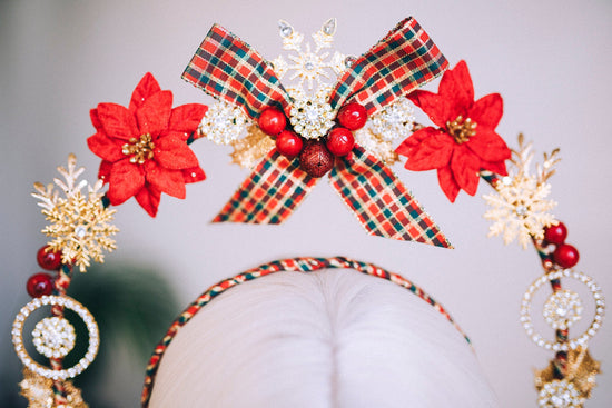 SALE Christmas Headband Halo Headlights Halo Merry Christmas Christmas Party Crown Headband Tiara Happy Holidays Holidays Headband