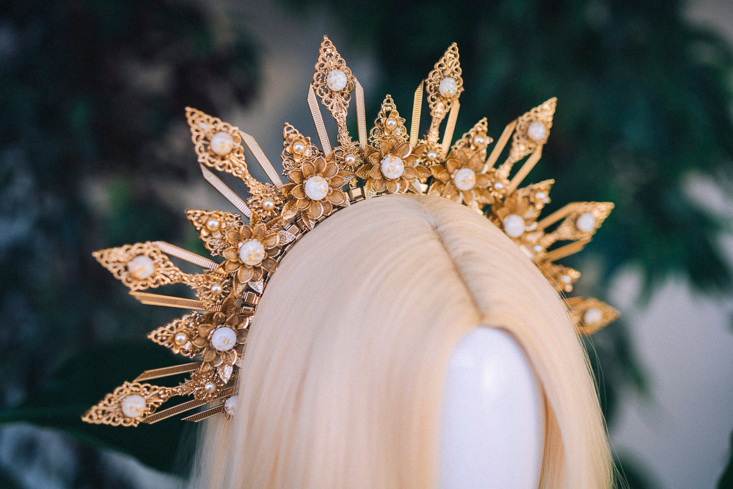 Halo Crown Headpiece Festival Met Gala Crown Sun Burst Headlights Wedding Tiara Boho Wedding Photo Props Bride To Be Bachelorette Bridesmaid