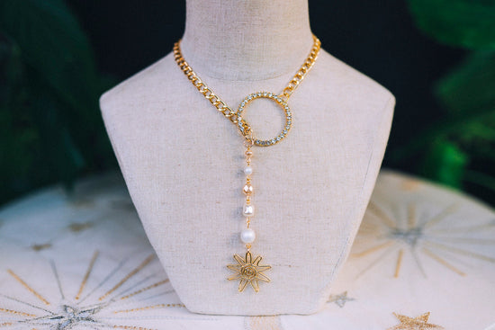 Sun Necklace Choker Chain necklace Jewellery Accessories Summer Festival fashion Romantic Pearl necklace Pendant necklace Boho