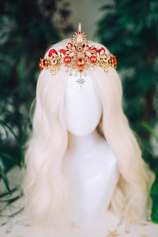 Scorpio crown Zodiac Signs Zodiac jewellery Signs Scorpio Zodiac Crown Headband Headpiece Tiara Diadem Accessories Flower crown Halloween