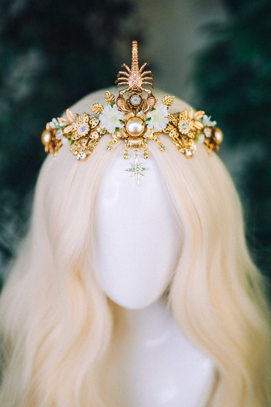 Scorpio crown Zodiac Signs Zodiac jewellery Signs Scorpio Zodiac Crown Headband Headpiece Tiara Diadem Accessories Flower crown Halloween