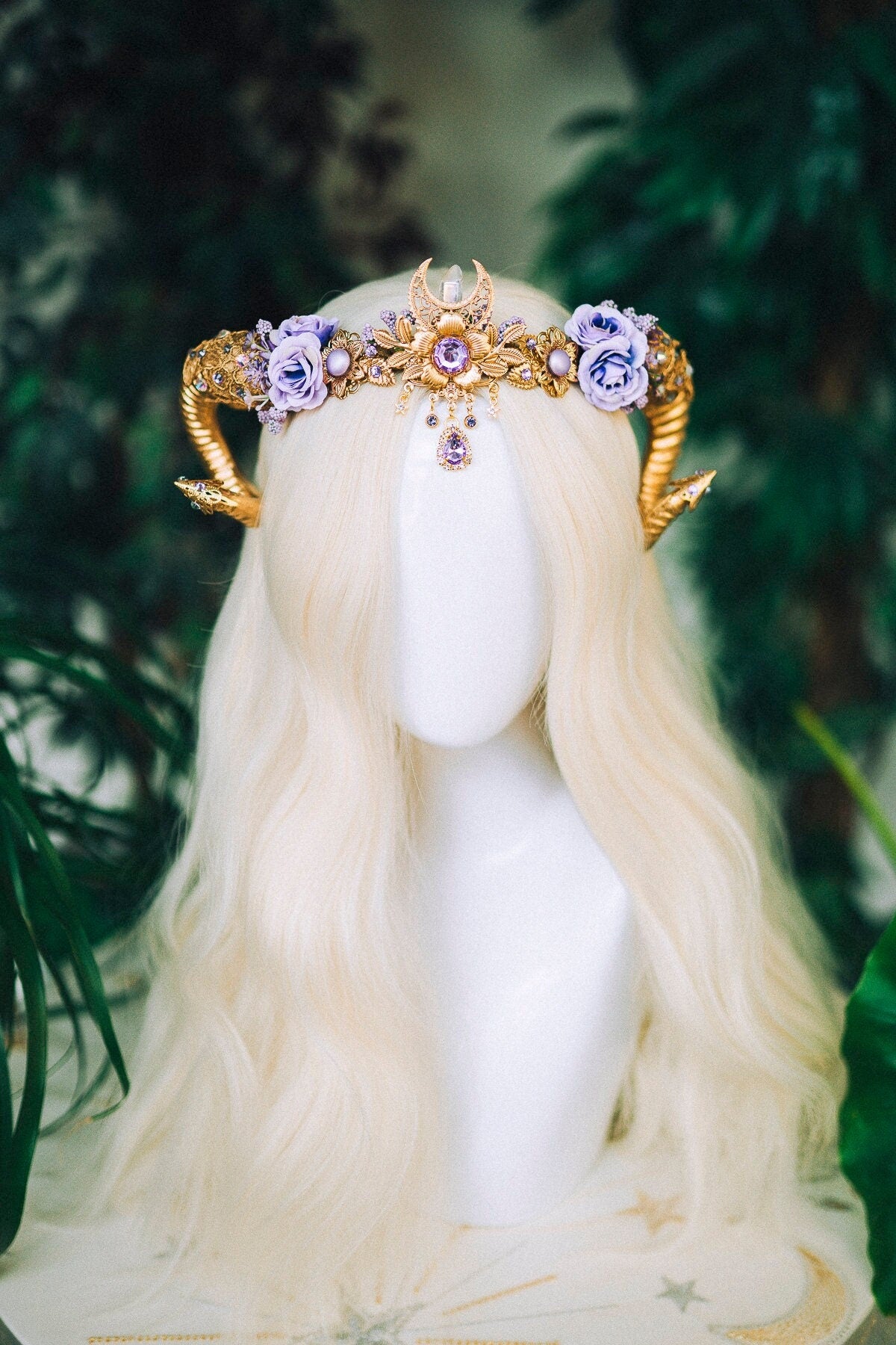 Aries Crown Zodiac Signs jewellery Fairy crown Gold horns Headpiece Gold tiara Birthday crown Flower crown Burning Man Halloween Accessories