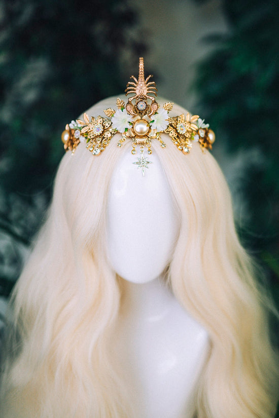 Scorpio crown Zodiac Signs Zodiac jewellery Signs Scorpio Zodiac Crown Headband Headpiece Tiara Diadem Accessories Flower crown Halloween