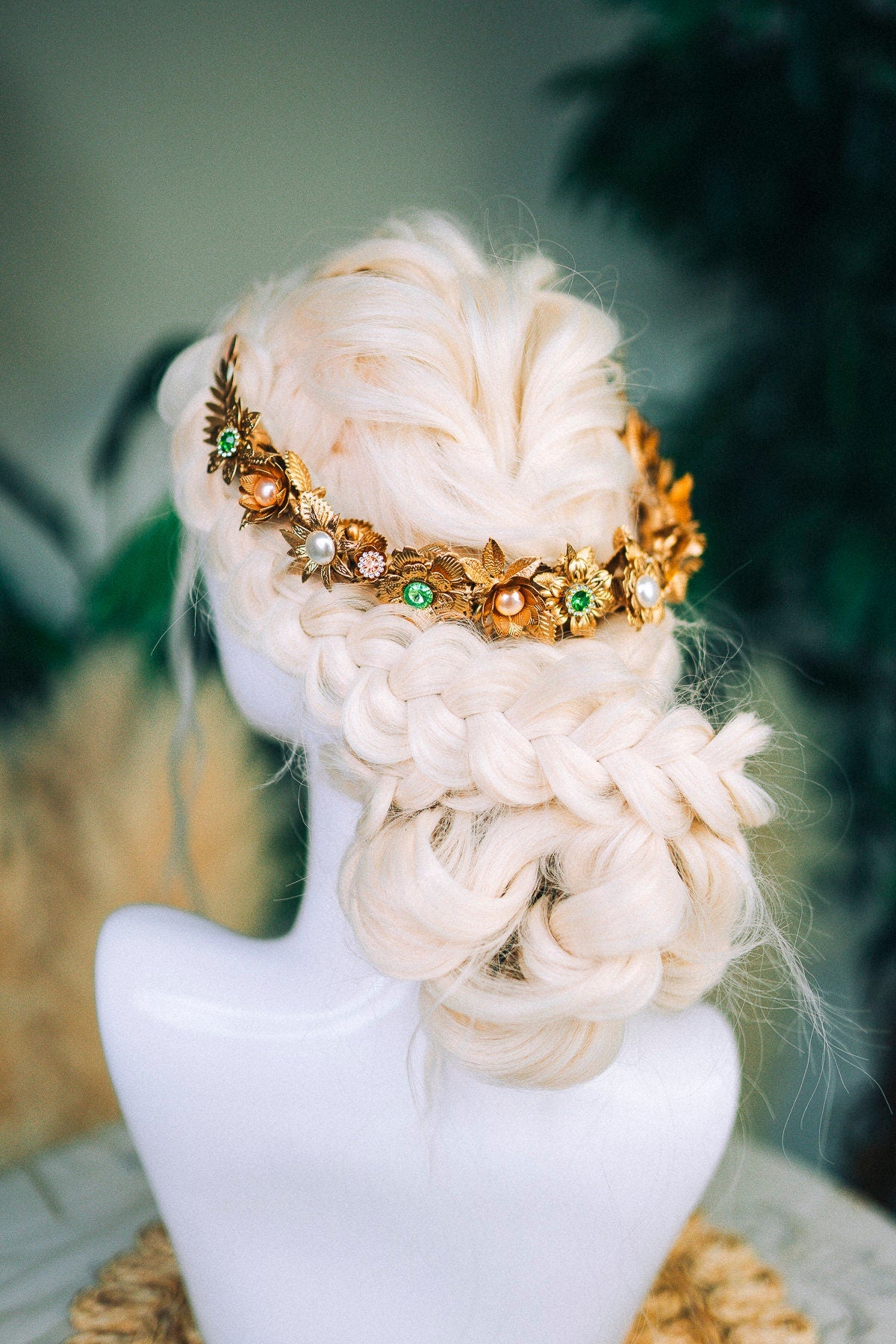 Flower crown Hair Comb Flower Hair Comb Wedding Flowers Beige Flowers In Hair Boho Bride Dried Flower Crown Boho Chic Style Flower Hairpins