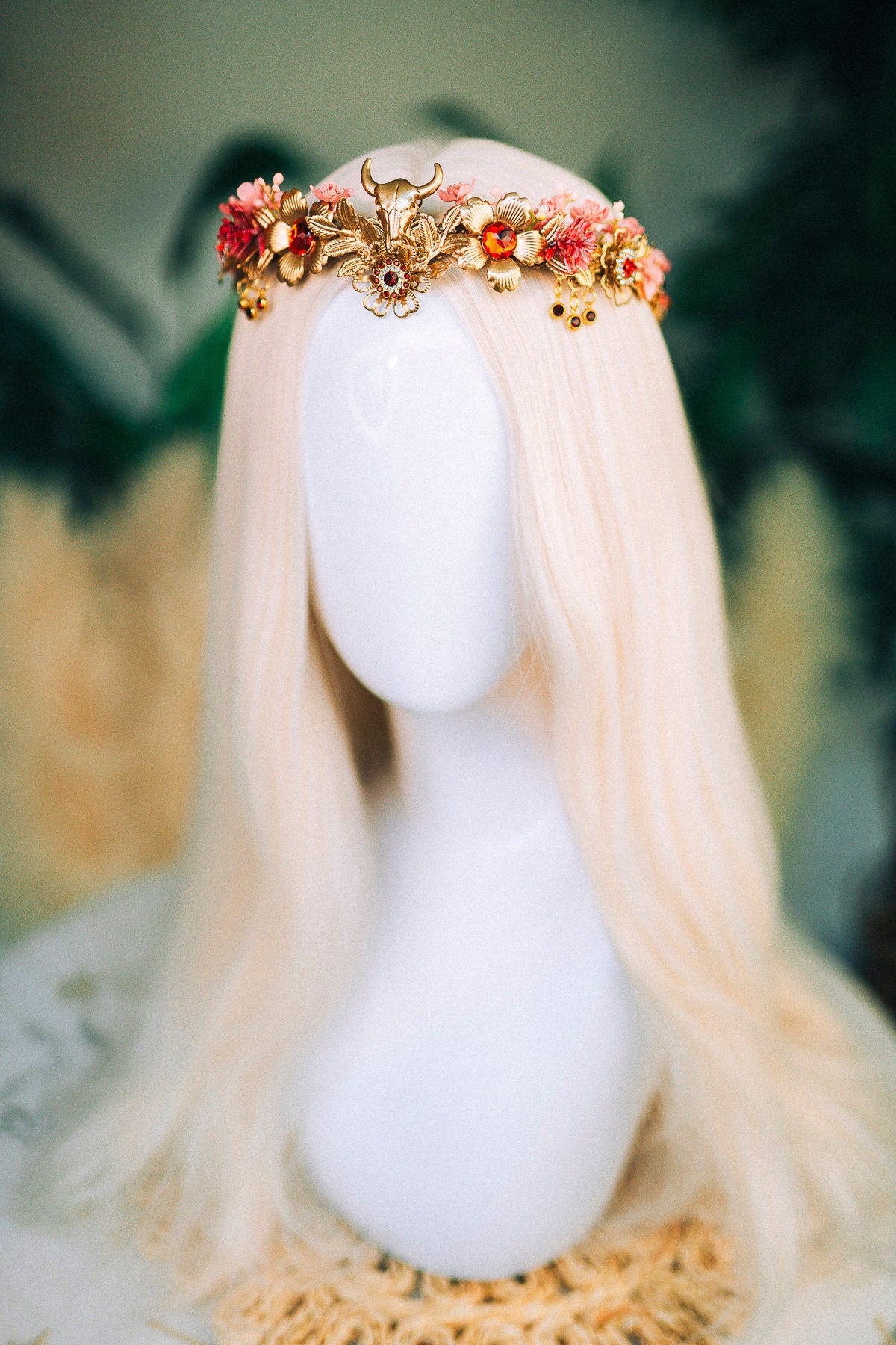 Taurus crown Zodiac Signs Zodiac jewellery Signs Taurus Zodiac Crown Headband Headpiece Tiara Diadem Accessories Flower crown Halloween