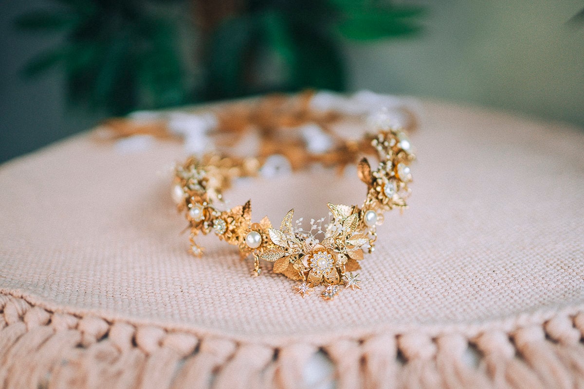 Gold crown, Elf crown, Elven tiara, Festival crown, Fairy Crown, Flower Crown, Wedding headpiece, Bridal headpiece, Wedding crown