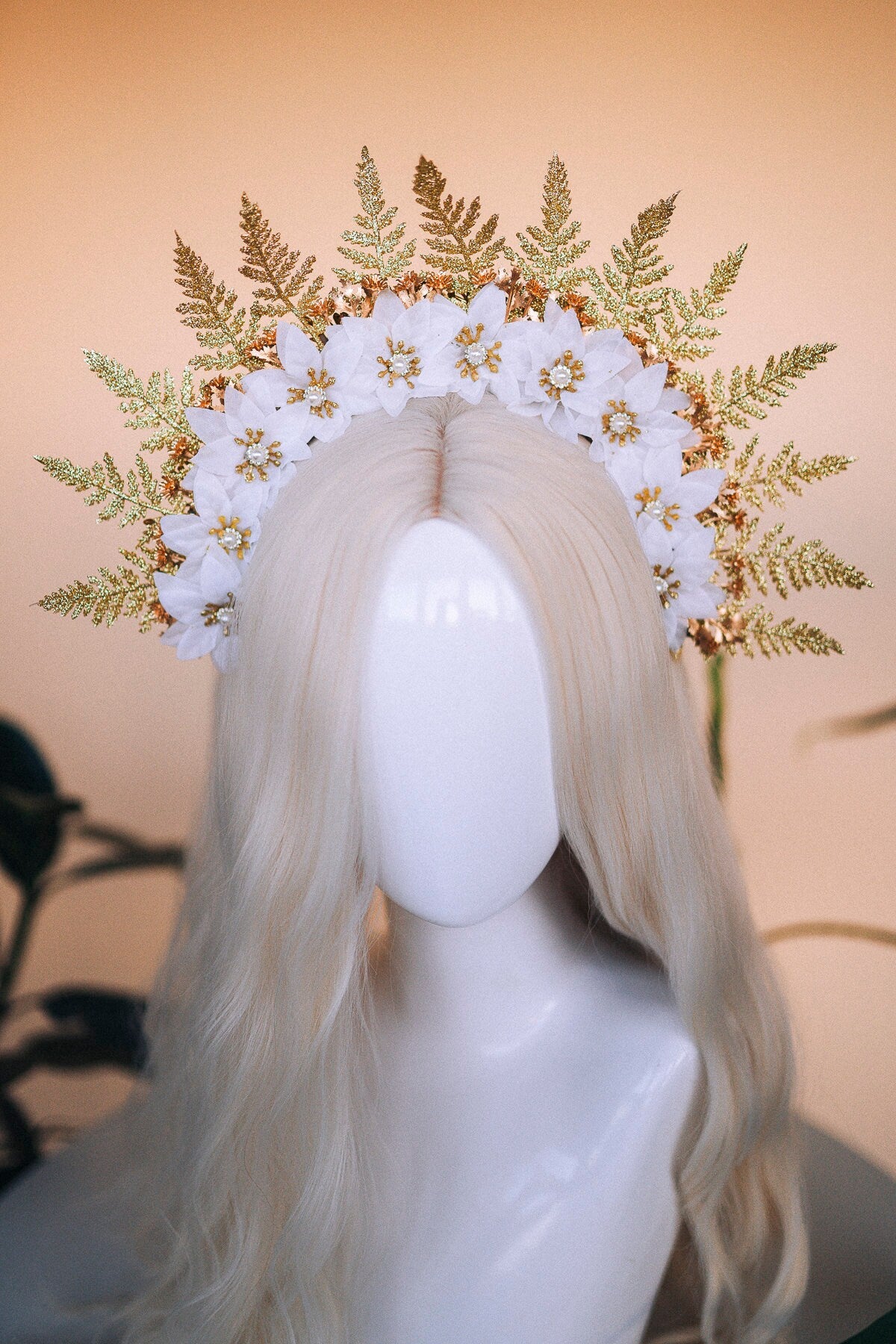 SALE Gold halo crown, Halo crown, Christmas headband, Wedding crown, Bridal headpiece, Wedding hair accessories, Bridal, New Year's Eve