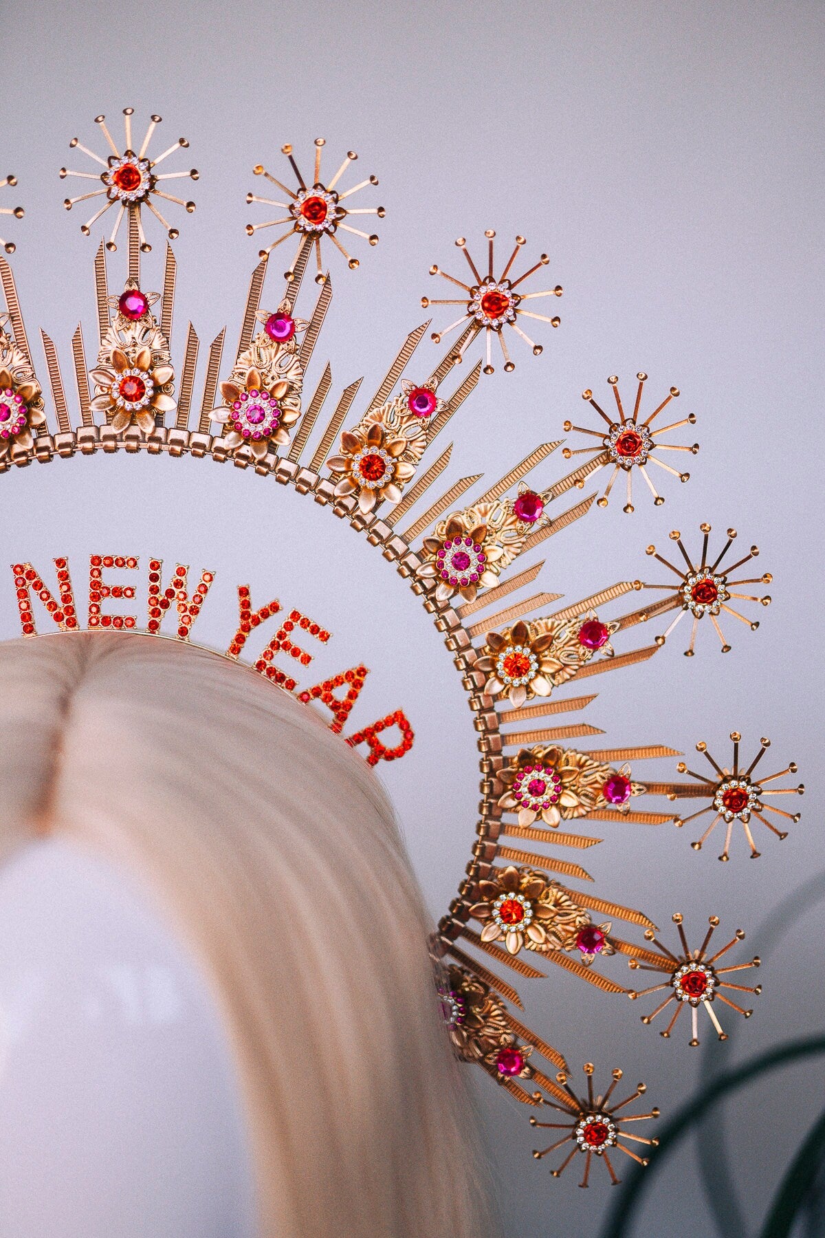 SALE New Year’s Eve party, New Year’s Eve headband, Halo crown, Goddess crown, Gold crown, Happy New Year, Party outfit, Gold crown