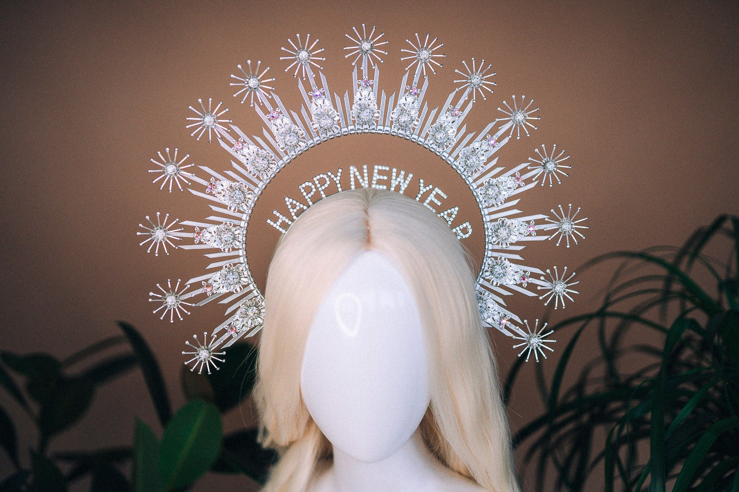 New Year’s Eve party, New Year’s Eve headband, Halo crown, Goddess crown, Silver crown, Happy New Year, Party outfit, Silver crown, Boho