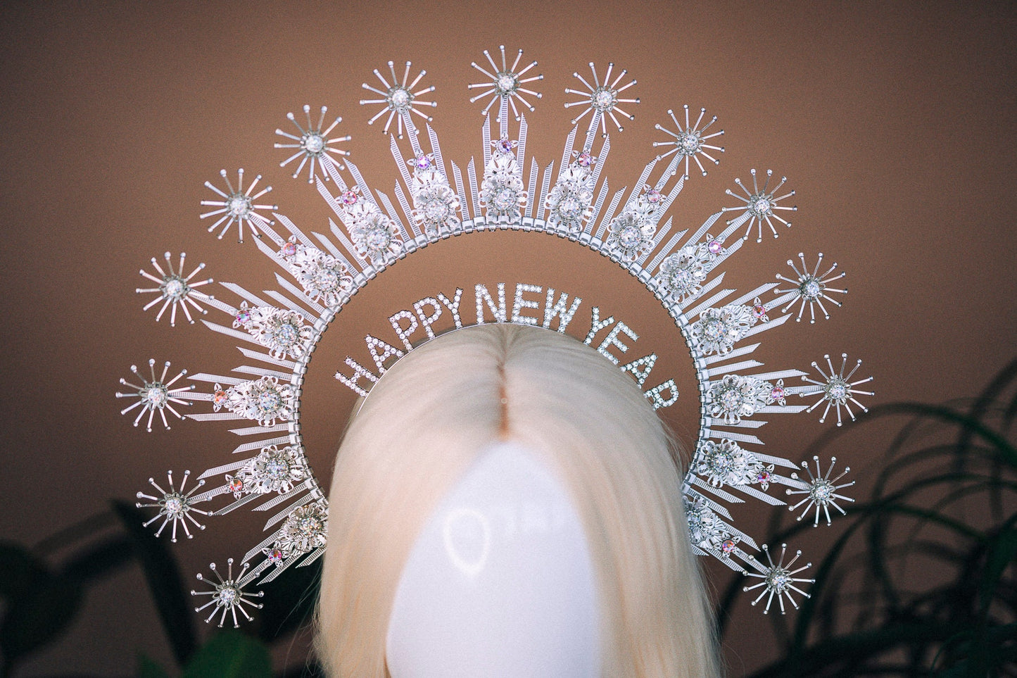 New Year’s Eve party, New Year’s Eve headband, Halo crown, Goddess crown, Silver crown, Happy New Year, Party outfit, Silver crown, Boho