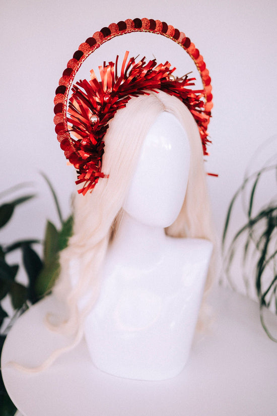 SALE Party crown, Festival crown, Festive season, New Year’s Eve party, New Year’s Eve headband, Halo crown, Goddess crown, Red crown