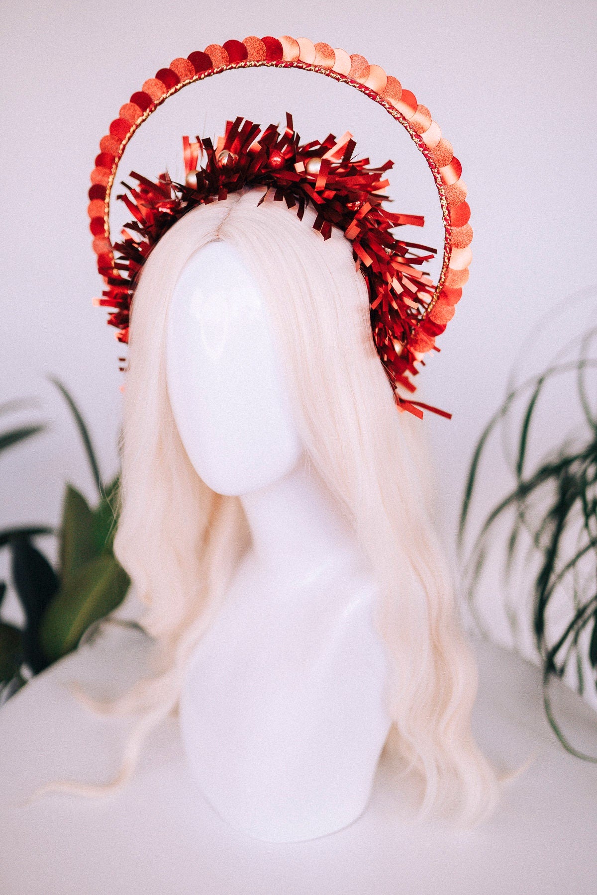 SALE Party crown, Festival crown, Festive season, New Year’s Eve party, New Year’s Eve headband, Halo crown, Goddess crown, Red crown