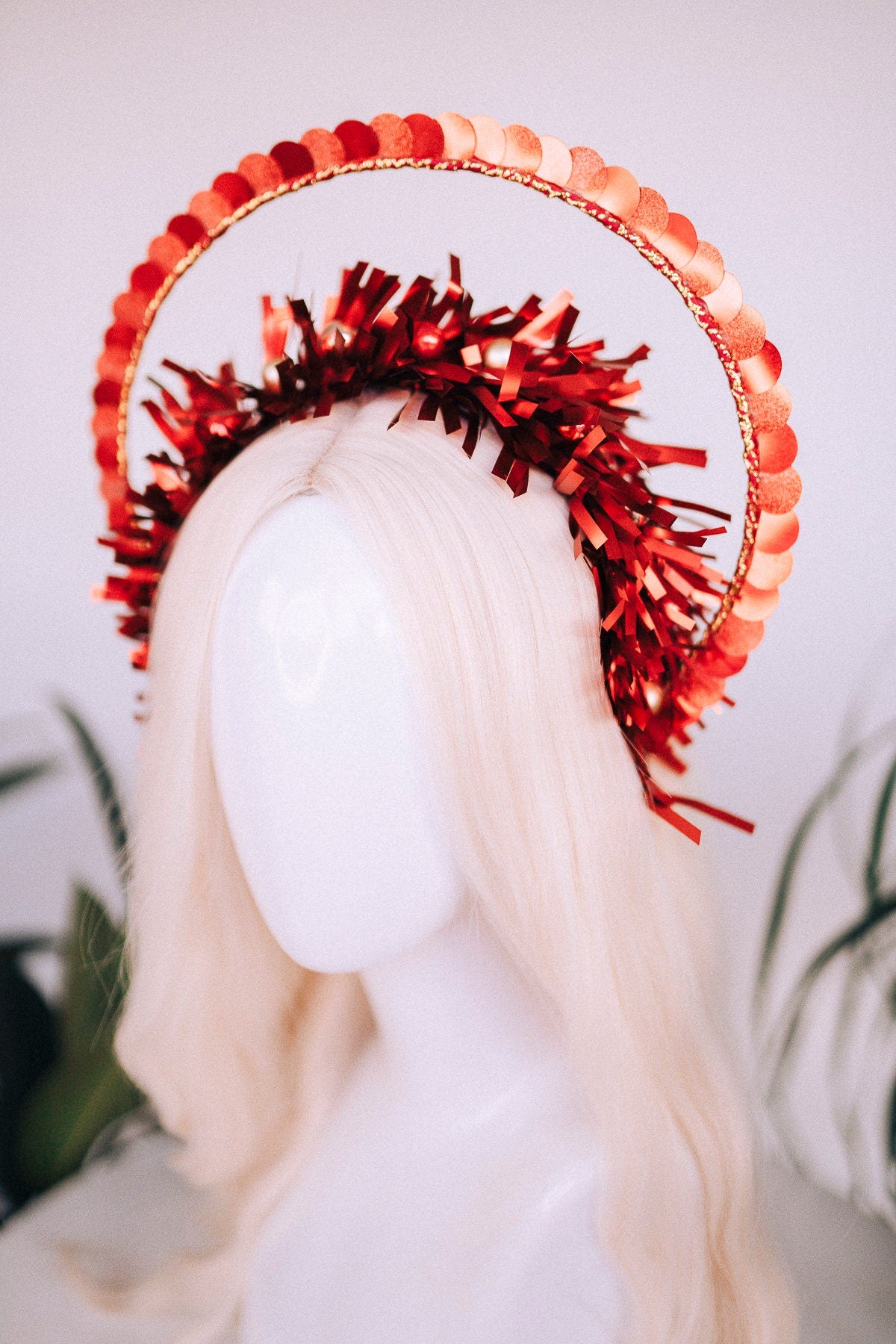 SALE Party crown, Festival crown, Festive season, New Year’s Eve party, New Year’s Eve headband, Halo crown, Goddess crown, Red crown