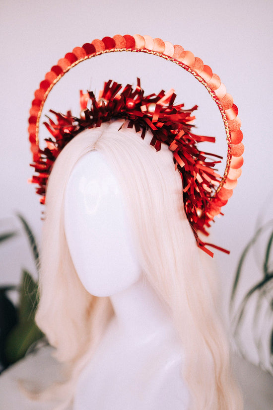 SALE Party crown, Festival crown, Festive season, New Year’s Eve party, New Year’s Eve headband, Halo crown, Goddess crown, Red crown