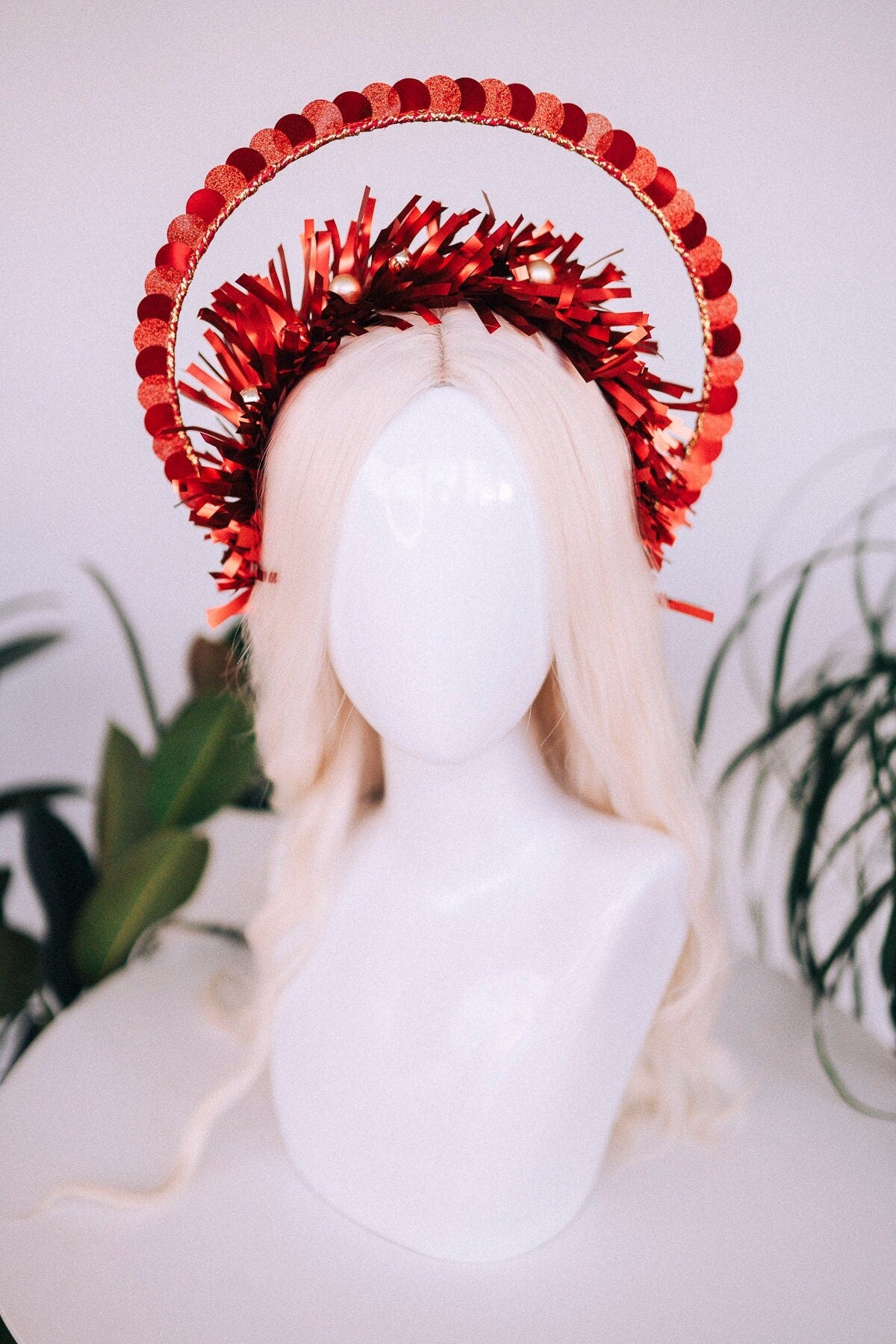 SALE Party crown, Festival crown, Festive season, New Year’s Eve party, New Year’s Eve headband, Halo crown, Goddess crown, Red crown